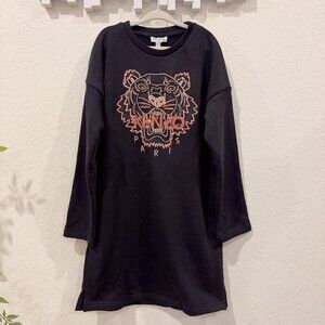 NWT KENZO KIDS Girls TIGER Sweatshirt Dress Size 8A